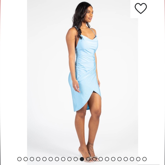 Misty Rose by Honey Stretchy Teal Dress (see actual photos) - Picture 2 of 7